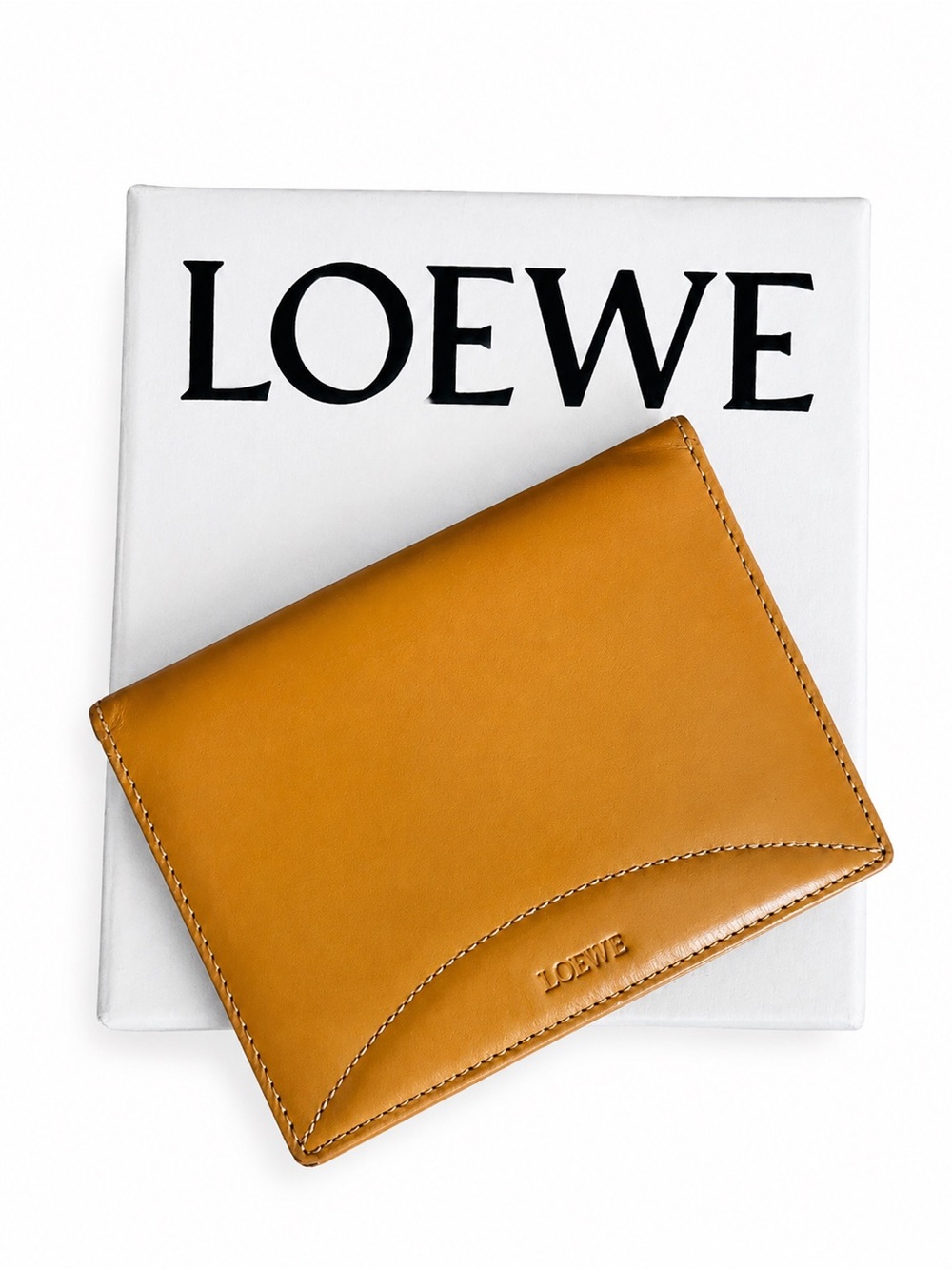 Loewe Mustard Yellow Leather Card Holder